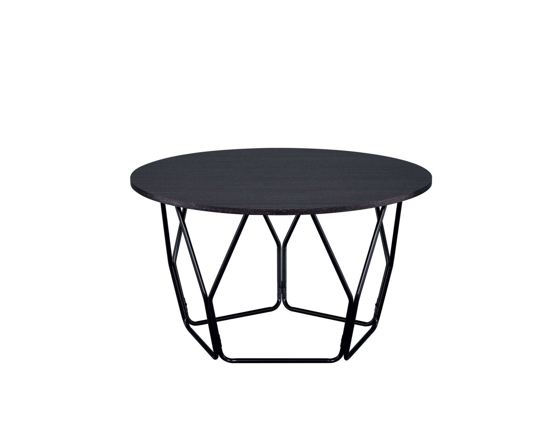 Sytira Round Geometric Coffee Table, Espresso - Revel Sofa 