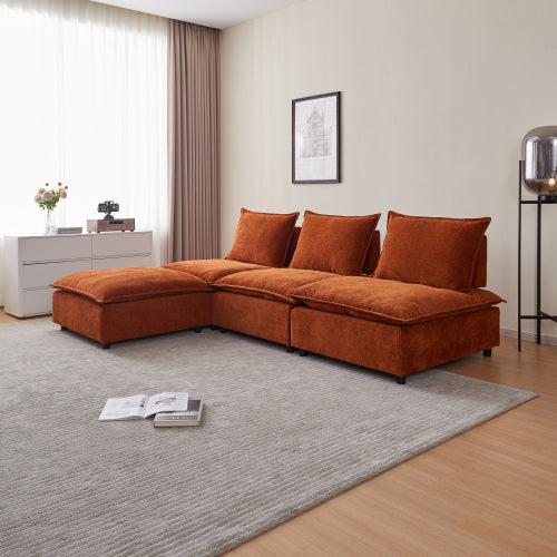 Modern Cloud Armless Modular Sectional Sofa (4 Colors - Various Sizes)