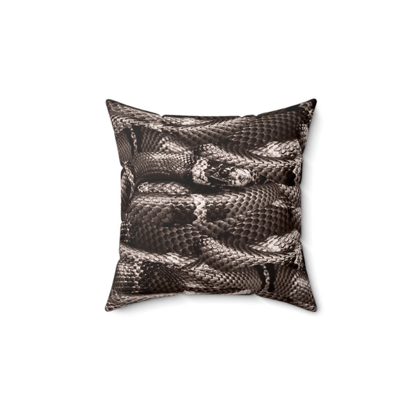 Spun Polyester Designer Square Pillow - Snakes - Revel Sofa 