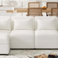 Modular 5pc Sectional Sofa with Storage Ottoman & 5 Throw Pillows - Revel Sofa 