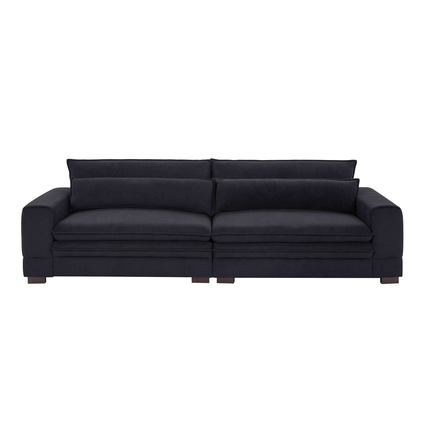 Modern Low Profile Fabric Sofa 104" (4 Colors)