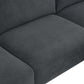 MCM Velvet Sectional Sofa with Ottoman in Gray or Black 104"