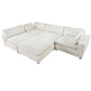 Large Modular 5 Seat Sectional Cloud Sofa with Ottoman, Beige or Gray (176")