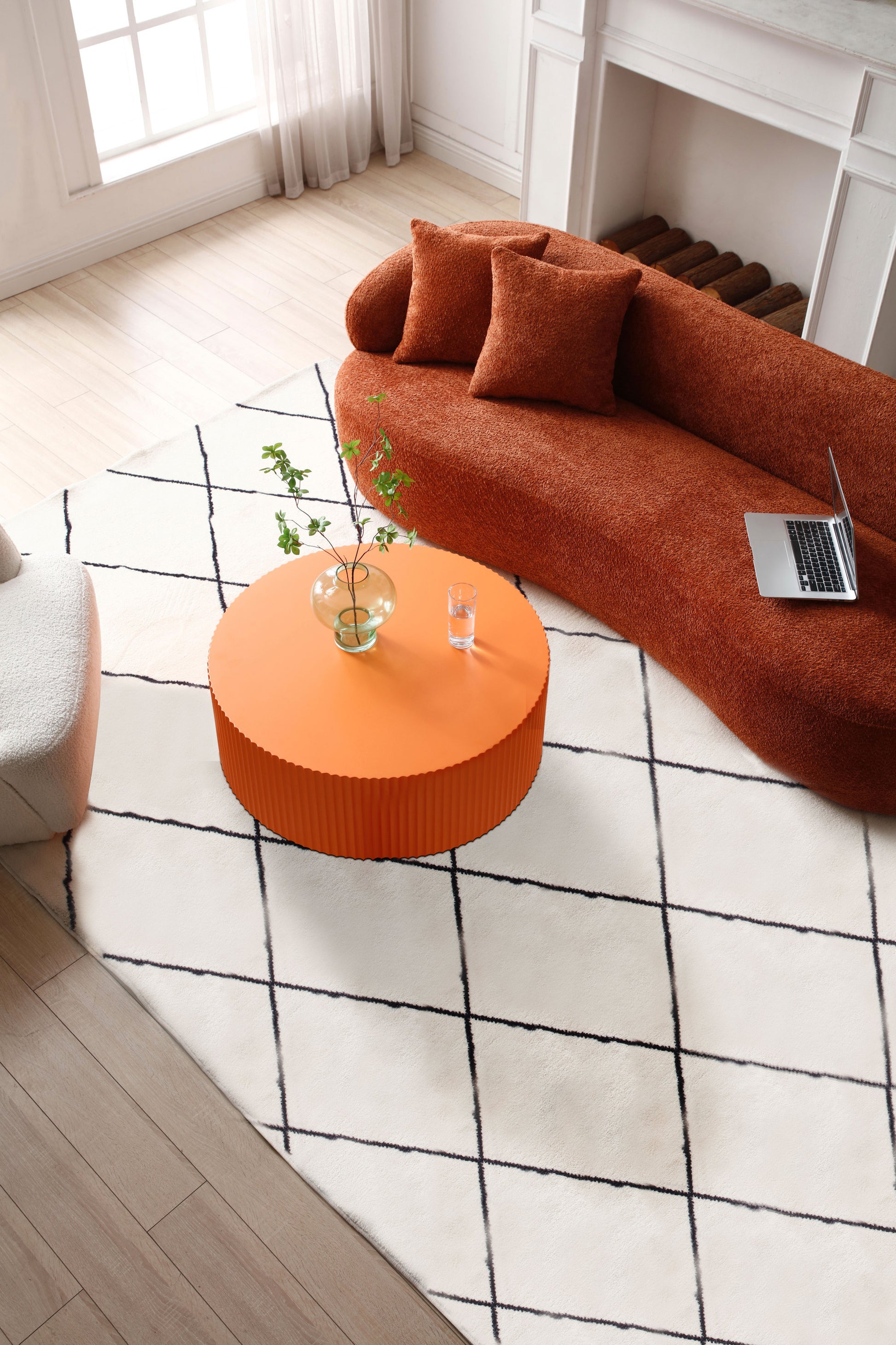 Stylish Round MDF Coffee Table in Contemporary Design in Variety of Colors - Revel Sofa 