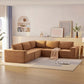 Modern Modular Low Profile Corner Sectional Sofa 116"