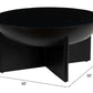 Tume Solid Wood Coffee Table in Black - Revel Sofa 