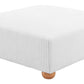 Tayte Big Deep Seated Modular Corduroy Sofa Couch, White (150")