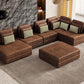 Modular Minimalist U Shape Sectional Sofa w/ Ottoman 113" (2 Colors)