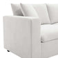 Modern Sectional Chaise Sofa Convertible Ottoman 4 Colors (100")