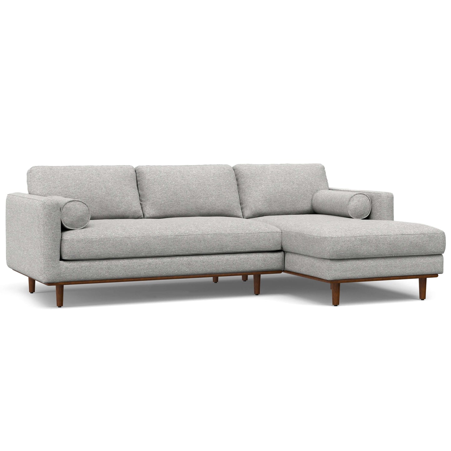 Morrison MCM Right Facing Chaise Sectional Sofa, Mist Gray 102" - Revel Sofa 