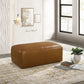 Arten Tan Genuine Leather Ottoman Block 43"