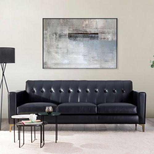 Liberty MCM Tufted Back Leather Sofa 86" (3 Colors)