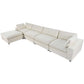 Large Modular 5 Seat Sectional Cloud Sofa with Ottoman, Beige or Gray (176")