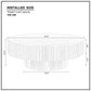 Dimensions and weight capacity of Round MDF Wood Coffee Table For Living Room (39") showing sturdy pedestal base design