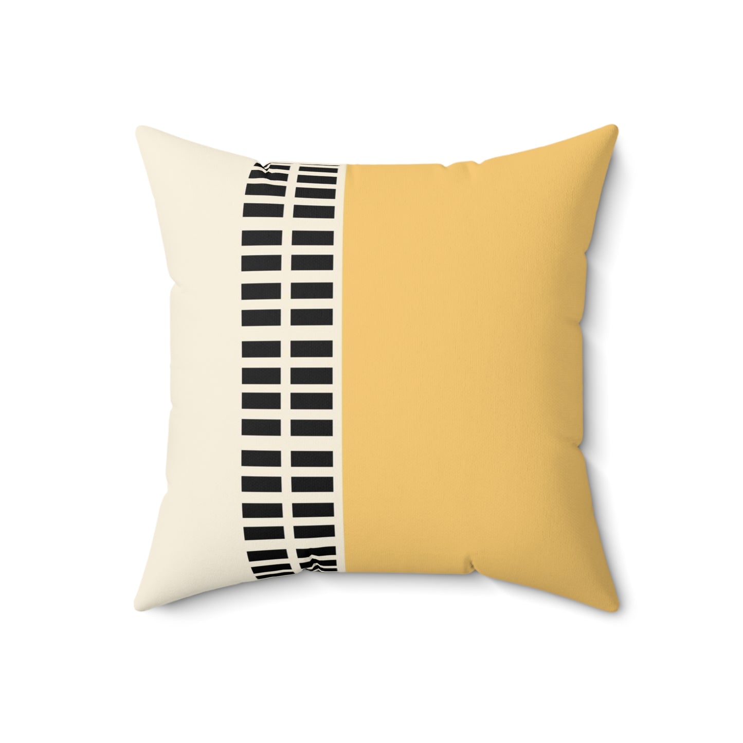 Spun Polyester Square Pillow - Black & Yellow - Revel Sofa 
