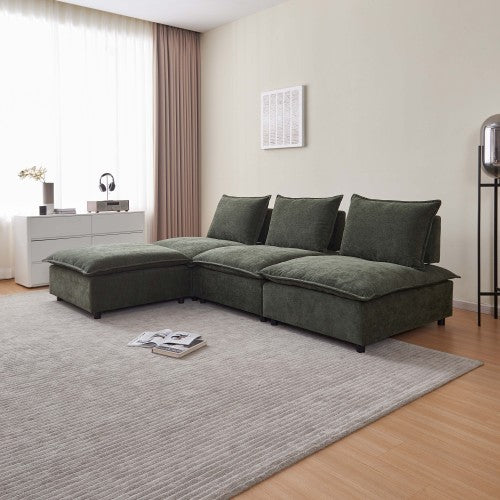 Modern Cloud Armless Modular Sectional Sofa (4 Colors - Various Sizes)