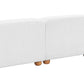 Tayte Big Deep Seated Modular Corduroy Sofa Couch, White (150")