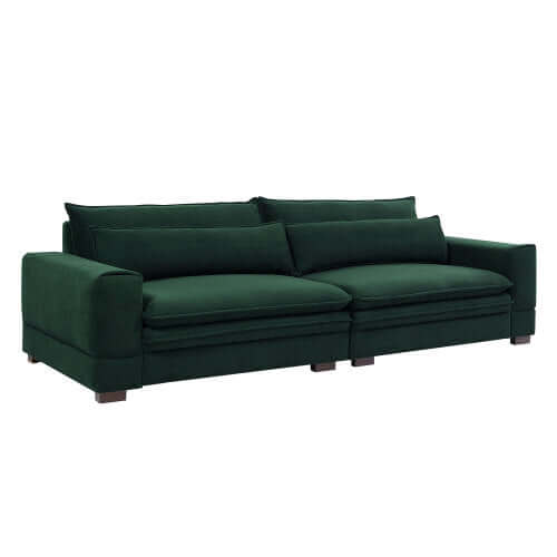 Modern Low Profile Fabric 4 Seater Sofa Couch 104" (4 Colors)