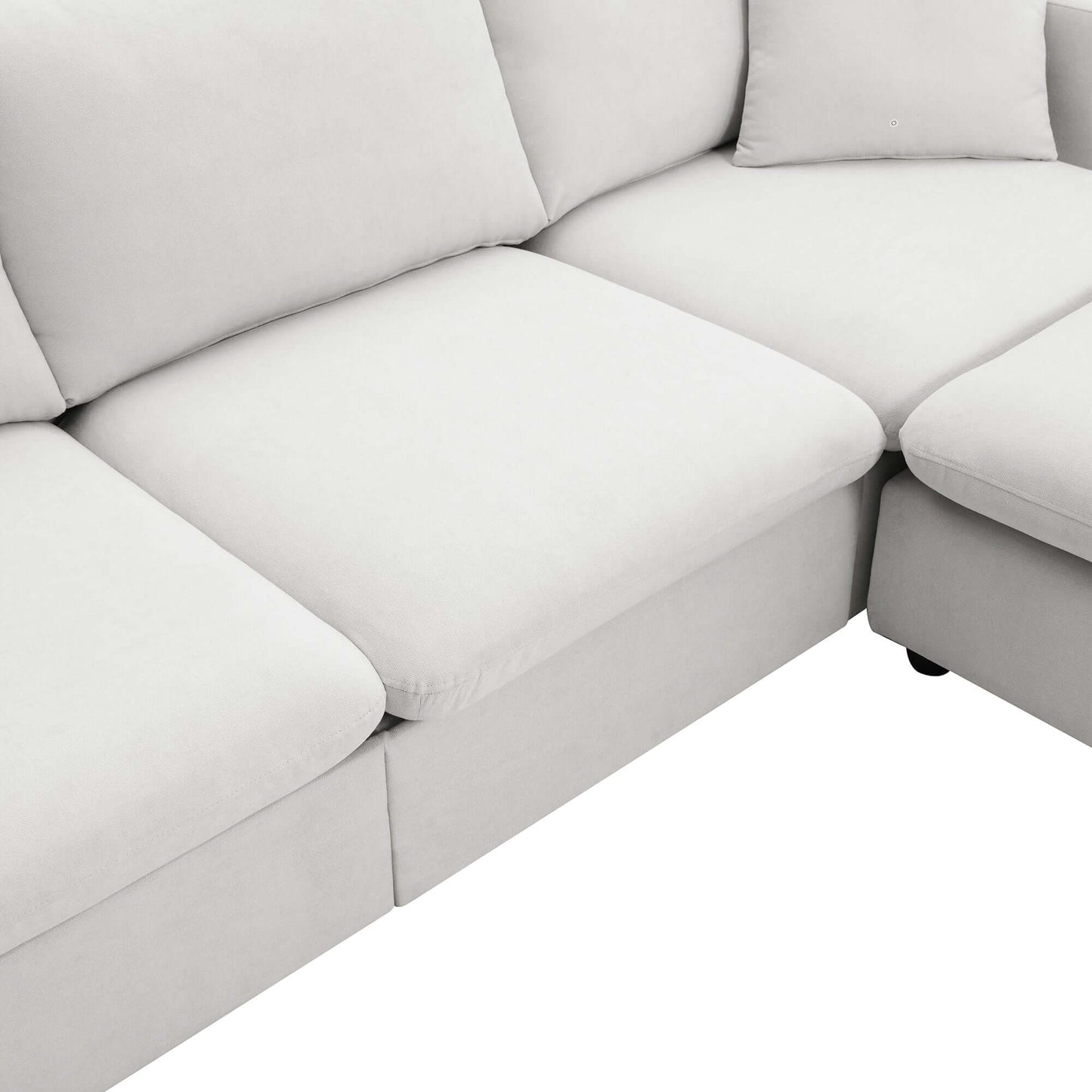 Modern Sectional Chaise Sofa w/ Chaise Ottoman 100" (4 Colors)