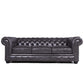 Classic Chesterfield Tufted Leather Nailhead Sofa 95" (5 Colors)