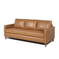 MCM Square Arm Genuine Leather Sofa 80"