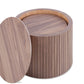 Handcrafted MDF Round Accent Table Set w/ Storage (2 Colors)