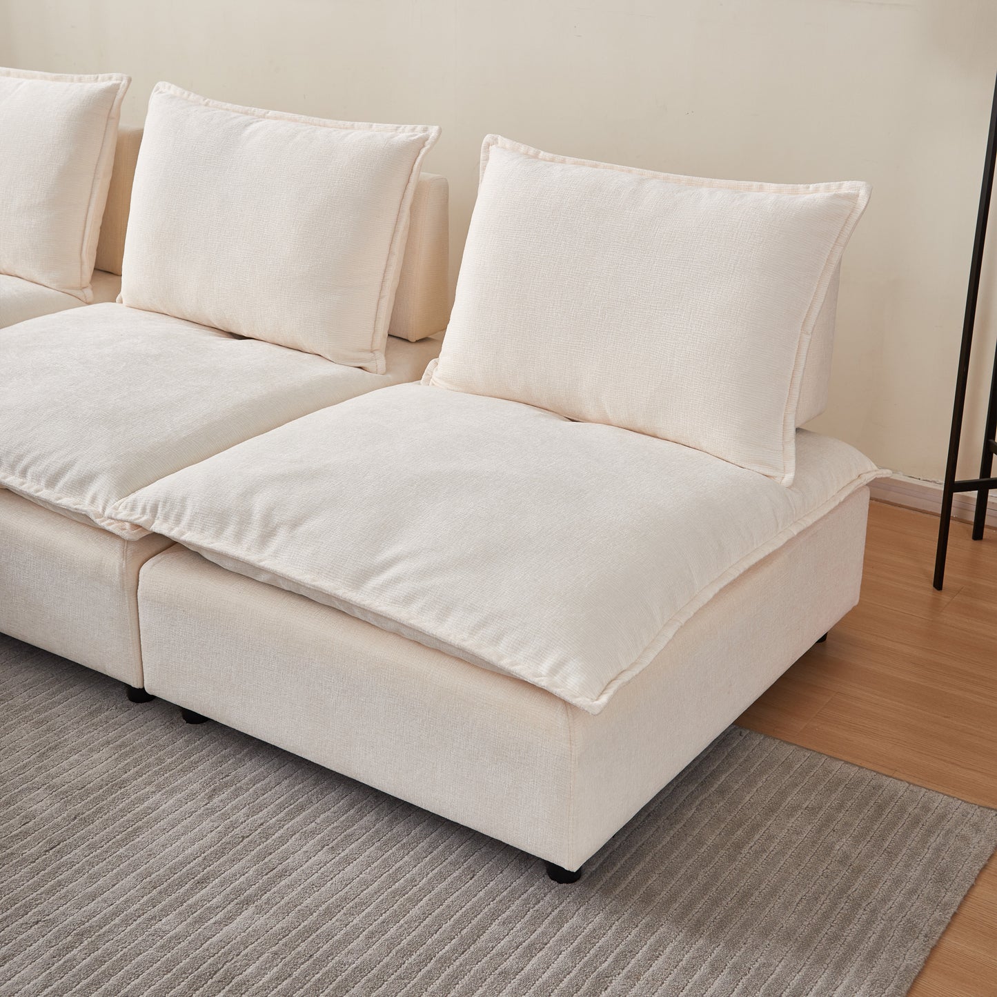 Modern Cloud Armless Modular Sectional Sofa (4 Colors - Various Sizes)