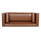 MCM Tufted Faux Leather Sofa 79"