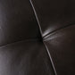 MCM Tufted Genuine Leather 3 Seat Sofa 88"