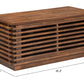 Linea Slatted Solid Wood Entertainment Stand, Walnut 35" - Revel Sofa 