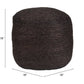 Lillian Boho Chic Round Wicker Ottoman, Black or Natural Colors 18" - Revel Sofa 