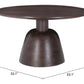 Lucena Solid Wood Round Minimalist Coffee Table, Bronze 33" - Revel Sofa 