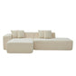 Contemporary Low Profile Sectional Chaise Foam Sofa 105" (3 Colors)