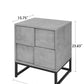 Industrial Geometric 2 Drawer Nightstand in Cement Gray - Revel Sofa 