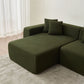 Contemporary Low Profile Sectional Chaise Foam Sofa 105" (3 Colors)