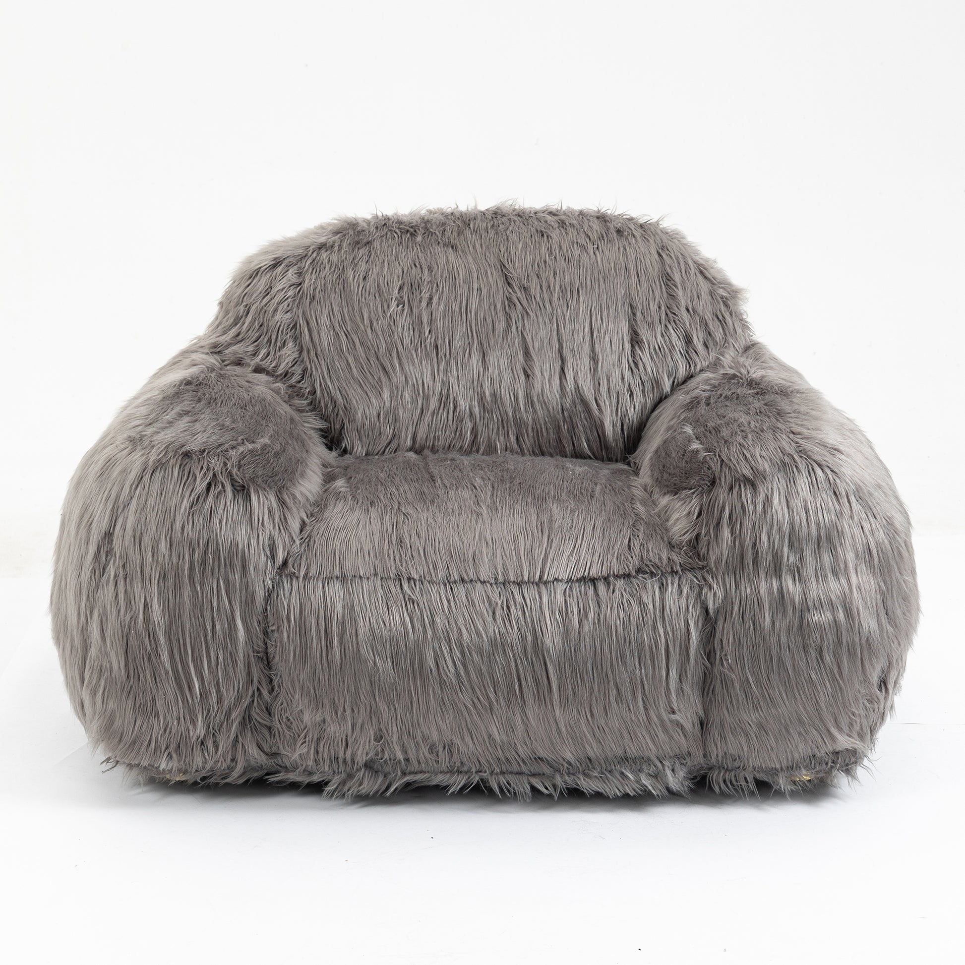 Shaggy Bean Bag Foam Lounge Chair (Various Colors) - Revel Sofa 