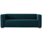 Elara Luxurious Channel Tufted Velvet 3 Seat Sofa 90" (3 Colors)