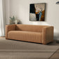 Elara Luxurious Channel Tufted Velvet 3 Seat Sofa 90" (3 Colors)