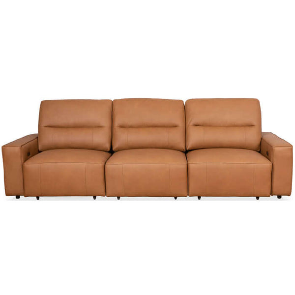 Grant Top Grain Leather Triple Seat Convertible Sofa 78“