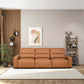 Grant Top Grain Leather Triple Seat Convertible Sofa 78“