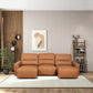 Grant Top Grain Leather Triple Seat Convertible Sofa 78“