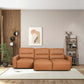 Grant Top Grain Leather Triple Seat Convertible Sofa 78“