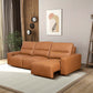 Grant Top Grain Leather Triple Seat Convertible Sofa 78“