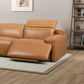 Urbana Modern Power Recliner Convertible Top Grain Leather Sofa 120"