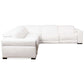 Yohan Convertible L Shape Corner Sectional Sofa in White Boucle 139"