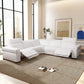 Yohan Convertible L Shape Corner Sectional Sofa in White Boucle 139"