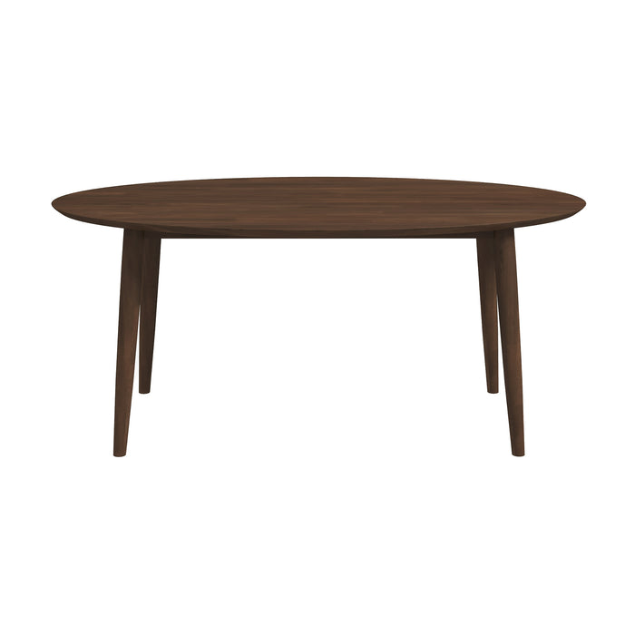 Ada MCM Solid Wood Oval Top Dining Table in 67-inch mid-century modern design with durable construction and stylish character