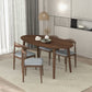 Ada MCM Solid Wood Oval Top Dining Table 67" in modern dining room with chairs and decor