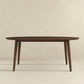 Ada MCM Solid Wood Oval Top Dining Table 67" with Mid-Century Modern Design