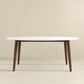 Ada MCM Solid Wood Oval Top Dining Table 67" with Mid-Century Modern Design